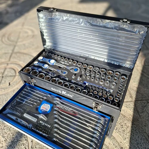 صنعتی ترین جعبه بکس و ابزار برند گودکینک با 408 پارچه مدل M1/2.3/8.1/4 اصلی