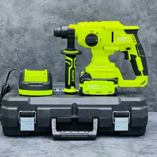 دریل تخریب شارژی 3 کاره 3 کیلوی با قدرت سوراخکاری و سیم پیچ مسی ایکسکورت مدل 2J_3K_4A اصلی